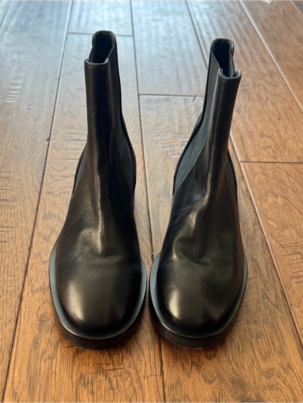 Stuart Weitzman Black Leather Ankle Booties